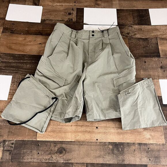 ARYS Dealer Shorts Mens Sz Medium Cargo Nylon Suede Removable Pockets Greygreen - Picture 3 of 16